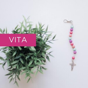 VITA Single Decade Rosary with clasp - Decade Rosary - Catholic Rosary  - Wood Bead Rosary - Confirmation Gift - Catholic Gift