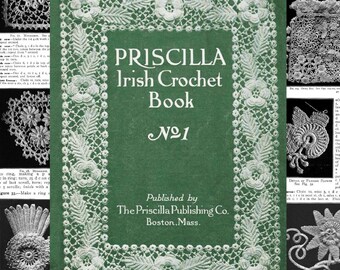 Priscilla Irish Crochet Book 1: Virkade spetsmönster i vintagestil (PDF)