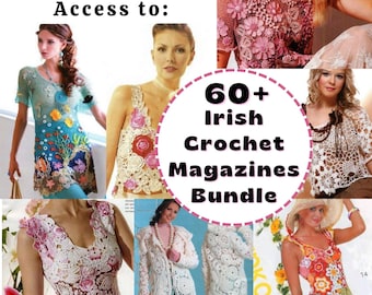 64 Irish crochet patterns magazines (in Russian) Mod