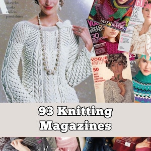 93 Knitting Magazines - Bundle - (In English) - Knitting patterns - Vogue