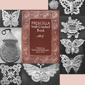Priscilla Irish Crochet Book No. 2-Butterfly Lace Patterns (PDF Pattern)