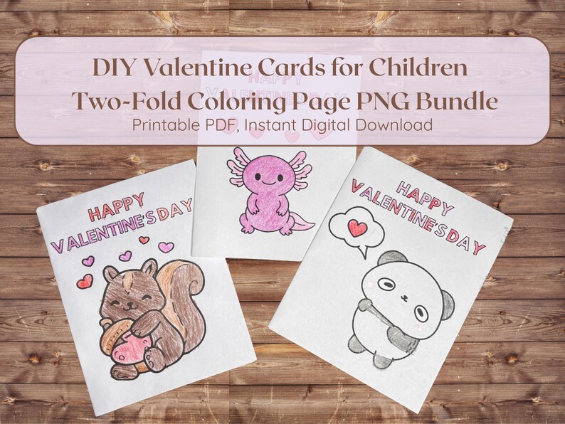 Valentine’s Day Cards for Kids Printable Foldable Classroom