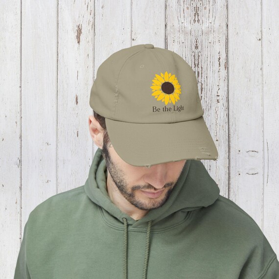 ? JAM Designs Distressed Sunflower Baseball Cap JAM-19 Distressed Sunflower Baseball Cap: Vintage Style Hat Gift - Etsy main image 3
