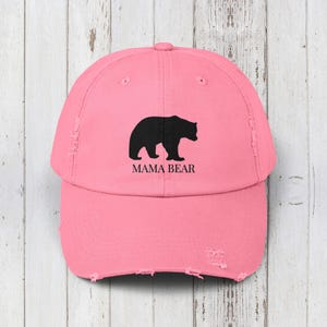 Distressed Mama Bear Cap: Vintage Cotton Twill, Adjustable Hat