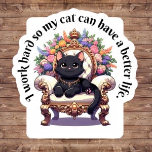 Funny Cat Mom Vinyl Decal: Pet Parent Gift