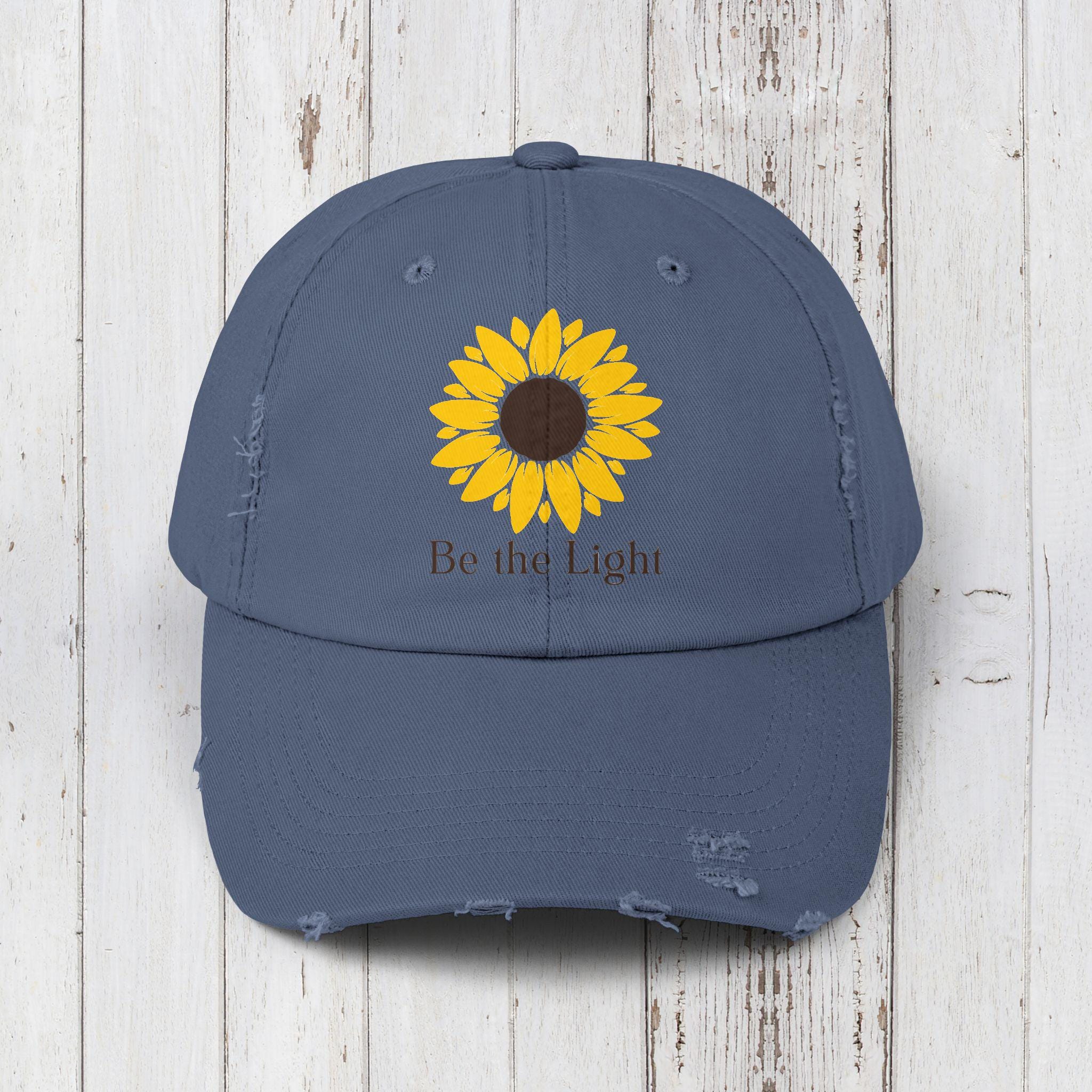Distressed Sunflower Baseball Cap: Vintage Style Hat Gift - Etsy
