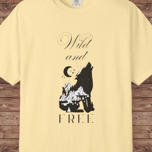 Wolf T-Shirt: Unisex Garment-Dyed Cotton Tee - Wild & Free