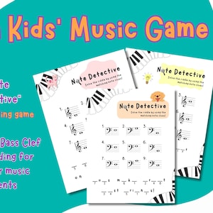 Note Reading Practice Games for Beginner Music Students - &quot;Note Detective&quot;