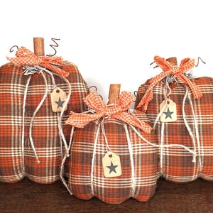 Primitive Handmade Fabric Pumpkins, Fall Decor, Cozy Cottagecore Decor, Farmhouse Decor