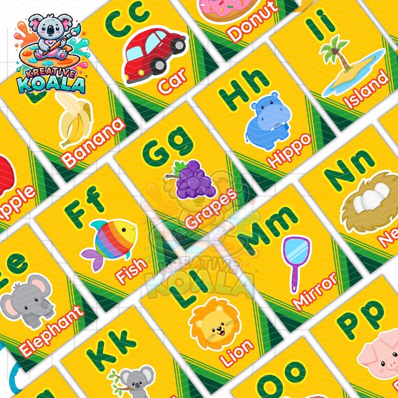 ABC Flashcards and Memory Game | Colorful Printable Learning Tools for