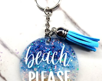 Chaveiro Beach Please - ombre brilhante
