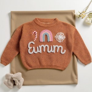Sweater Personalized Toddler | Personalized Baby Name Sweater | Custom Knit Infant Jumper | Newborn Gift | Handmade sweater
