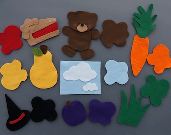 The Color Song Felt Set // Felt board story // Flannel Board Story // Circle Time // Preschool stories // Color learning felts