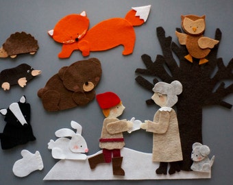 The Mitten Felt Story Winter Felt Stories Felt Animals Felt Story Preschool Storytime Circle time Felt Stories Stories for Children