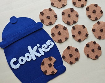 Ten Cookies Felt Board Story ,Felt Stories, Flannel Board Story, Circle Time resources ,Preschool stories, who took the cookie