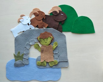 The Three Billy Goats Gruff Felt Story // Felt Board Stories // Flannel Board Story // Circle Time // Preschool stories