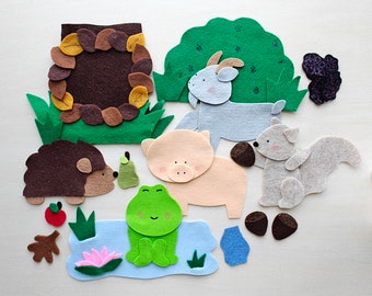 Apple Trouble Felt Story Fall Felt Stories Autumn Felt Stories for circle time felt stories for teachers gift for ece teachers gift for kids