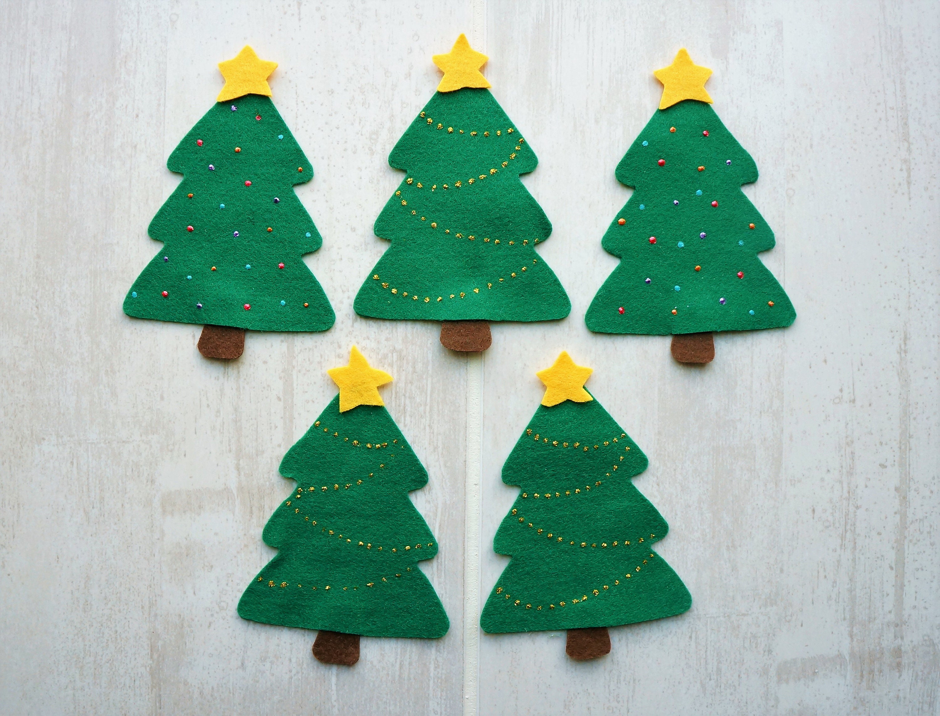 5 Little Christmas Tree Felt Story // Christmas Tree Felt // Etsy Canada