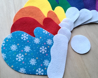 Hide the Snowball Game Felt Activity Felt Activity Winter Felt Activity Mitten Felt Game Felt Board for Preschool Gift for girl and boy