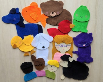 Brown Bear Felt Board Story Set   Brown Bear Felt Board Set Handmade Brown Bear Felt Story Fun Teaching Tool for Early Childhood Education