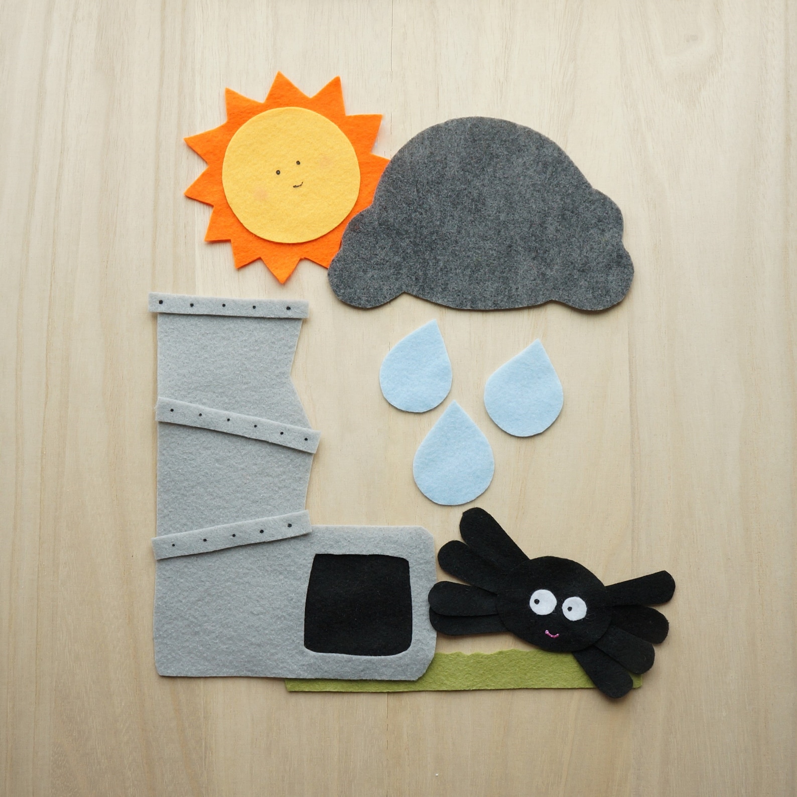 Itsy Bitsy Spider Felt Board Set//felt Stories // Flannel - Etsy