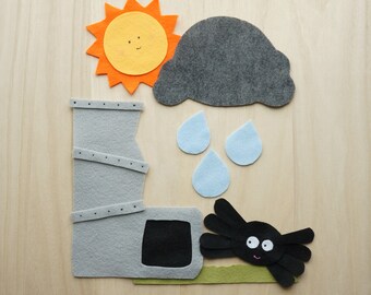 Itsy Bitsy Spider Felt Story / Flannel Board Set - Etsy