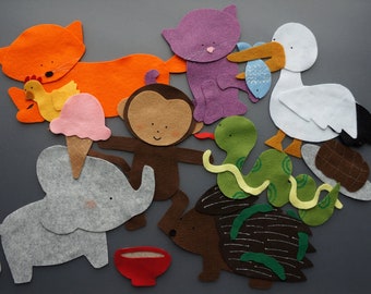 Today is Monday Felt Board Story, Felt Stories, Flannel Board Story, Felt Stories for Preschool Circle Time, Preschool felt stories