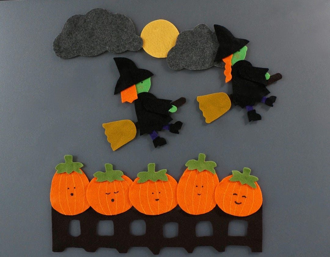 Five Little Pumpkins Felt Story Halloween Storytime Halloween ...