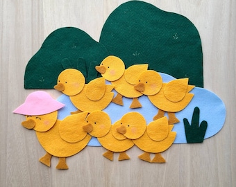 Preschool Nursery Rhyme Five Little Ducks Felt Set Preschool Storytime Essential: 5 Little Ducks Felt Story Set