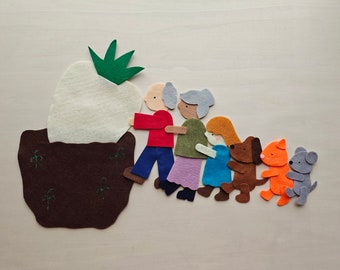 The Giant Turnip Felt Story Felt Stories Flannel Board Story Circle Time Preschool stories for teachers ECE Teachers resource