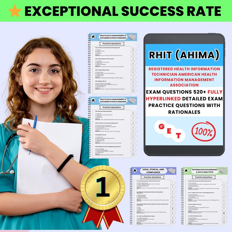 RHIT (AHIMA) Exam Prep 2026, 520+ Questions (digital Download) - Etsy