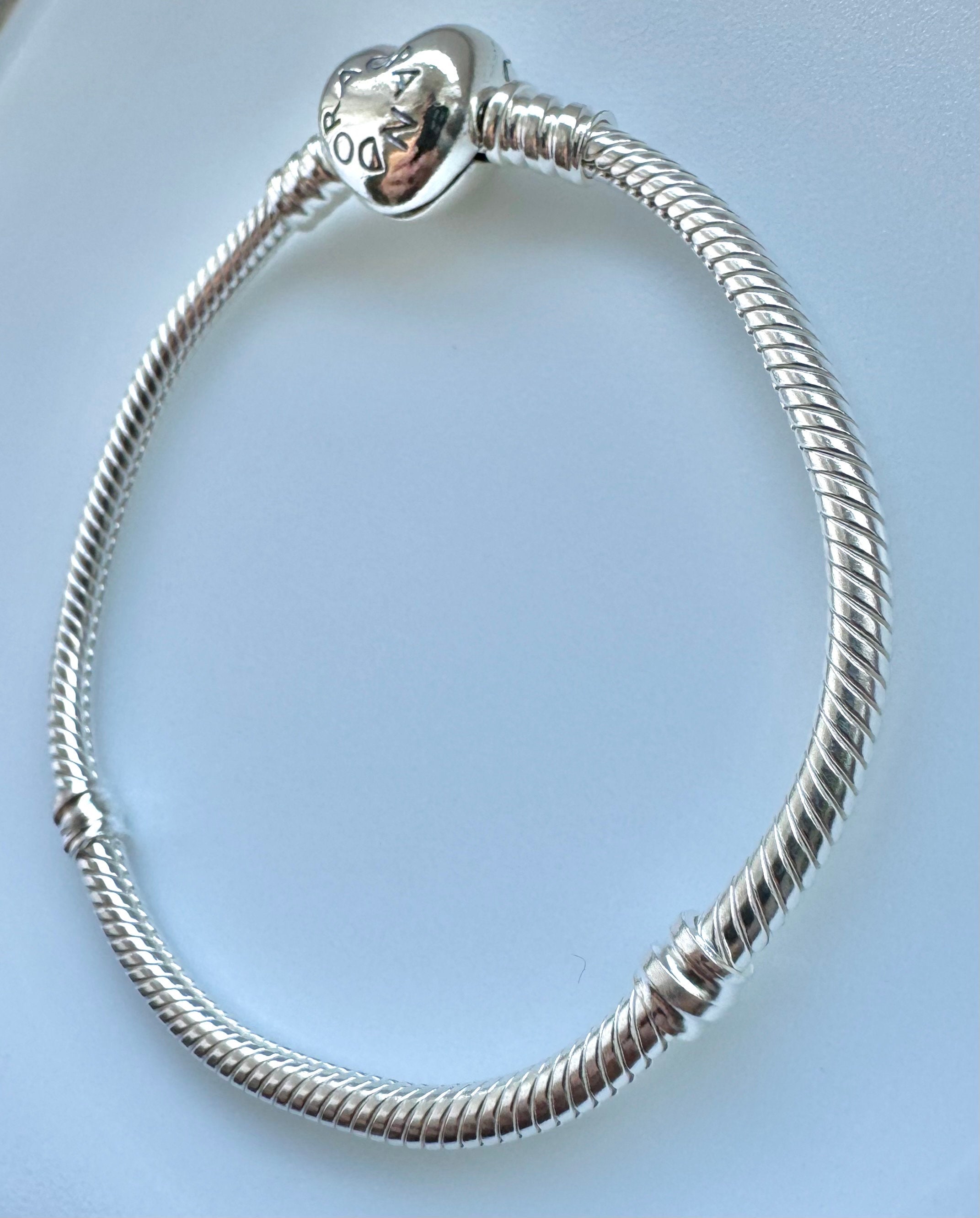 Original Pandora Moments Snake Link Bracelet With Heart