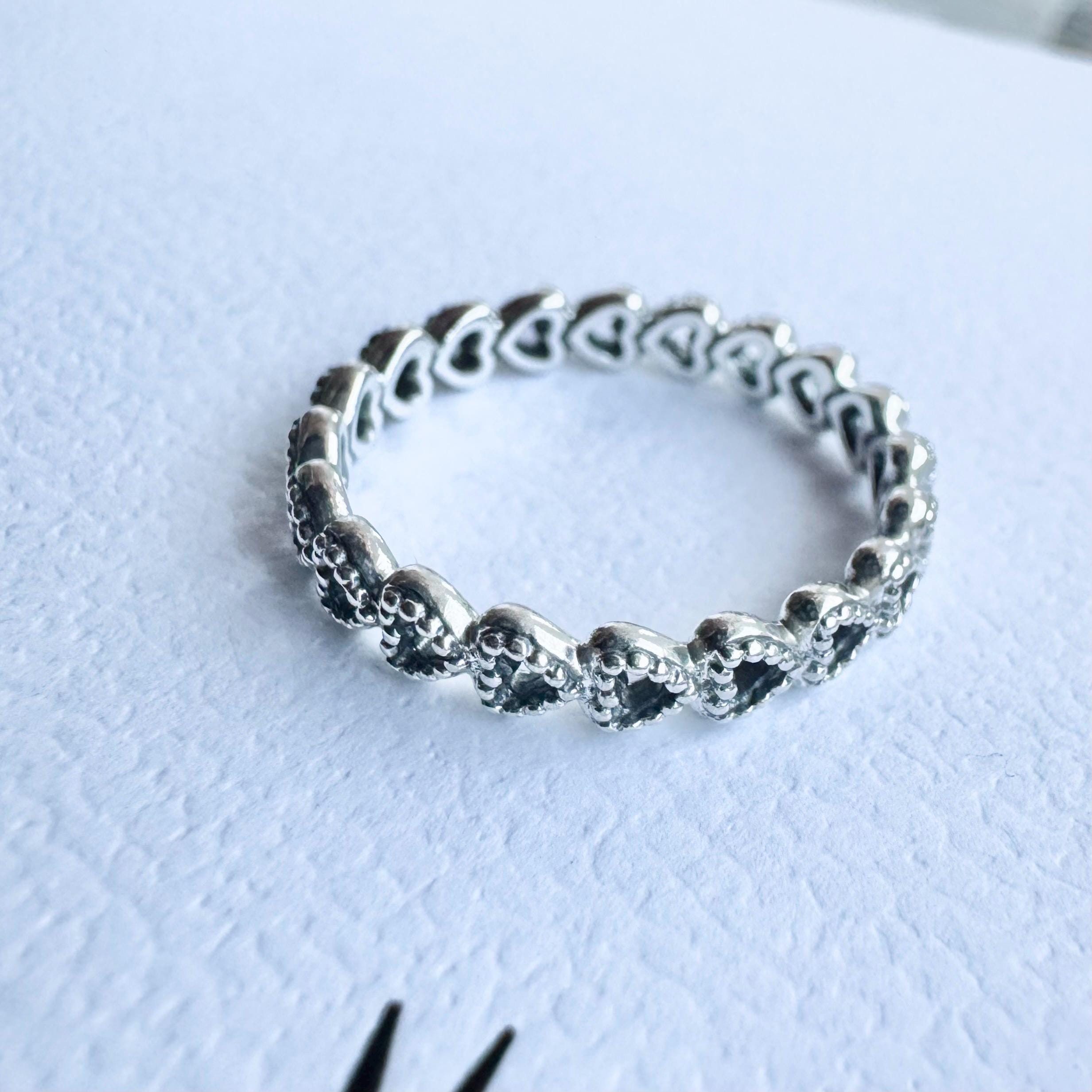 thumbnail image 2 of 925 Sterling Silver Adjustable Ring – Cubic Zirconia Swirl Stone, One Size, Unbranded Gift Jewelry 2 of 2