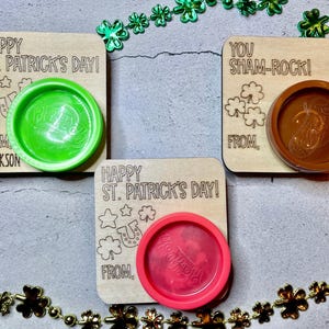 St. Patrick’s Day Play Doh Favor , Party Supplies, Personalized Kids Party Favor, Classroom Gift, Party Favor, PlayDough
