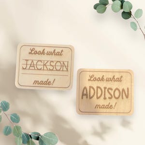 Personalized Kids Artwork Magnet Look What I Made Magnet Child Artwork Fridge Magnet Custom Refrigerator Magnet