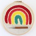 Rainbow punch needle embroidery kit with Lavor punch needle 