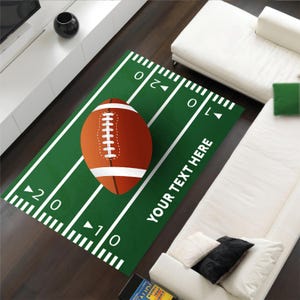 Custom  Rug, American Football Rug, American Football Decor, Game Day Room Rug, Game Room Carpet, Touchdown Carpet,Area Rugs,Kids Room Decor