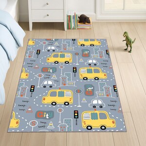 Stadsstraatkleed: elke keer weer avontuur! & City Street Road Map kinderspeelkamer autotapijt, vloerkleed automatten