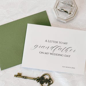 Carta a mi abuelo PLANTILLA / Carta de boda / Regalo de boda para él / Regalo personalizado / Detalles de boda minimalistas