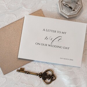 Carta a mi esposa PLANTILLA / Carta a la novia / Carta de boda / Regalo del día de la boda para ella / Detalles de boda minimalistas