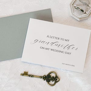 Carta a mi abuela PLANTILLA / Carta de boda / Regalo para el día de su boda / Regalo personalizado / Detalles minimalistas de boda