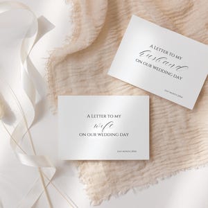 Paquete de plantillas de cartas de boda / Carta a mi esposo / Carta a mi esposa / Regalos para ella / Detalles de boda minimalistas