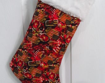 USA Christmas stocking Quilted and lined handmade