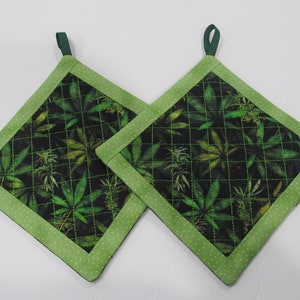 Pot leaves cannabis Handmade Potholders