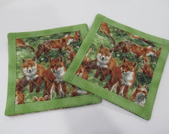 Fox family Handmade Potholders