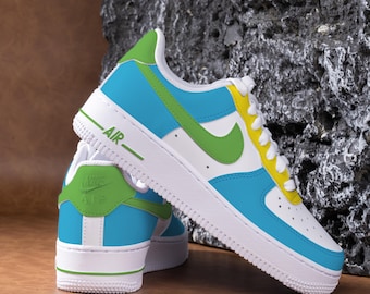 nike air force one blue tick