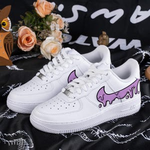 Lila AF1 Cartoon Benutzerdefinierte Sneaker Personalisierte Schuhe Geschenke