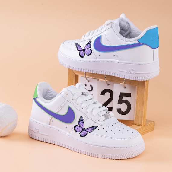 air force 1 painted butterfly