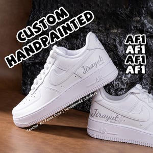 Hand Painted Air Force 1 Custom Logo Air Force One Personalised AF1 Sneakers Custom Sports Team Shoes Text Colours Cartoon Theme Characters