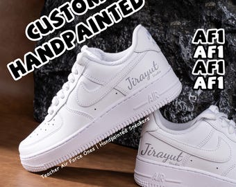 Hand Painted Air Force 1 Custom Logo Air Force One Personalised AF1 Sneakers Custom Sports Team Shoes Text Colours Cartoon Theme Characters